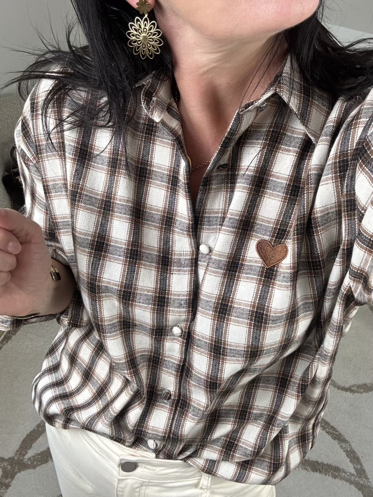Chemise carreaux choco 