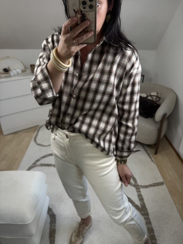 Chemise carreaux choco 