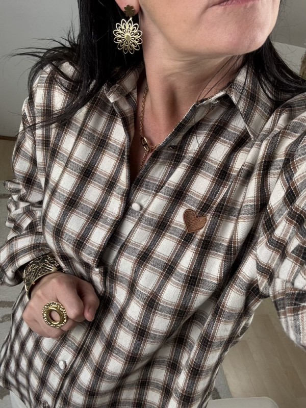 Chemise carreaux choco 