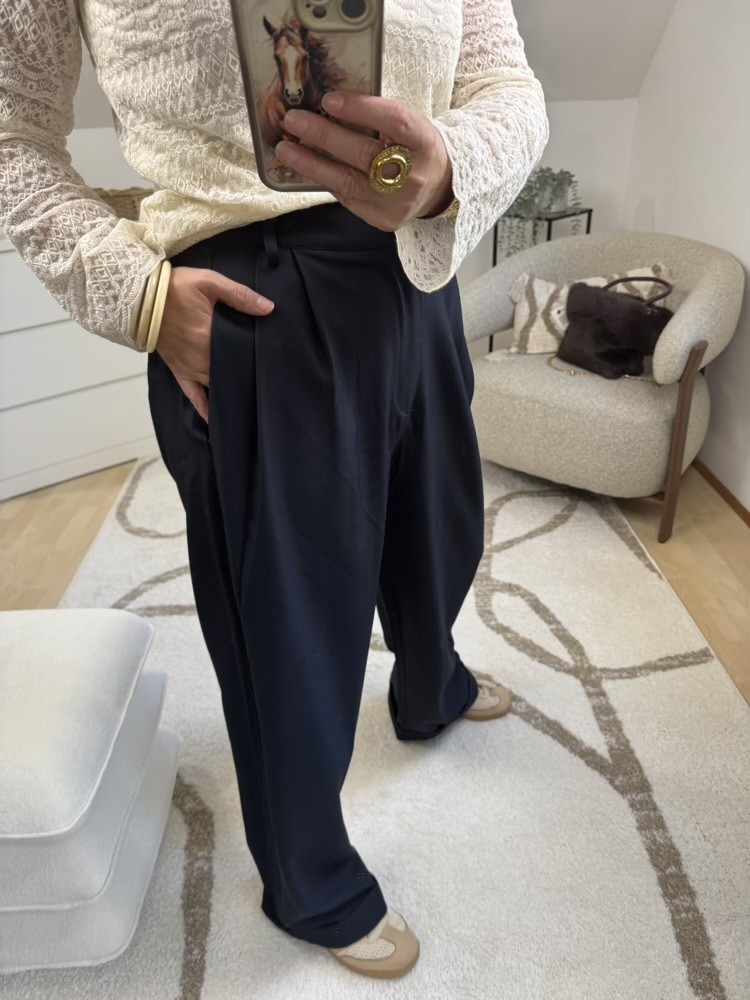 Pantalon large Choco, bordeaux et marine 