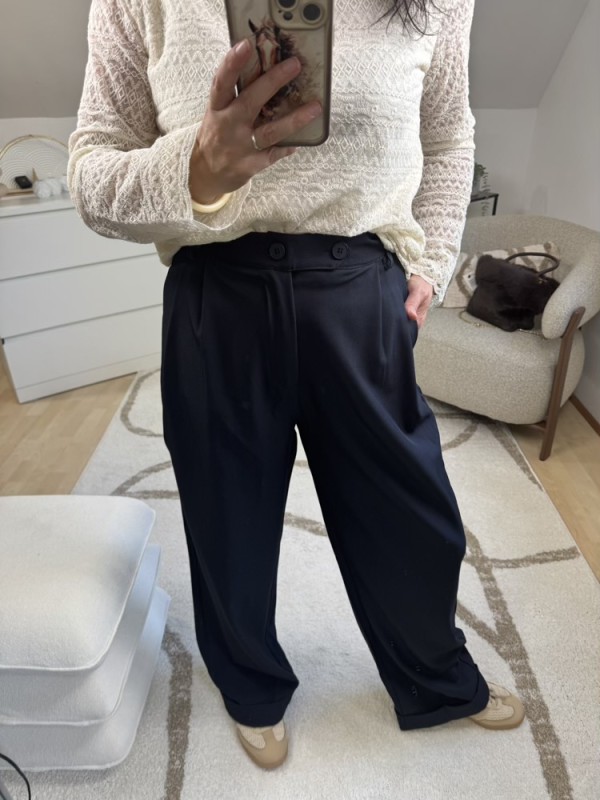 Pantalon large Choco, bordeaux et marine 