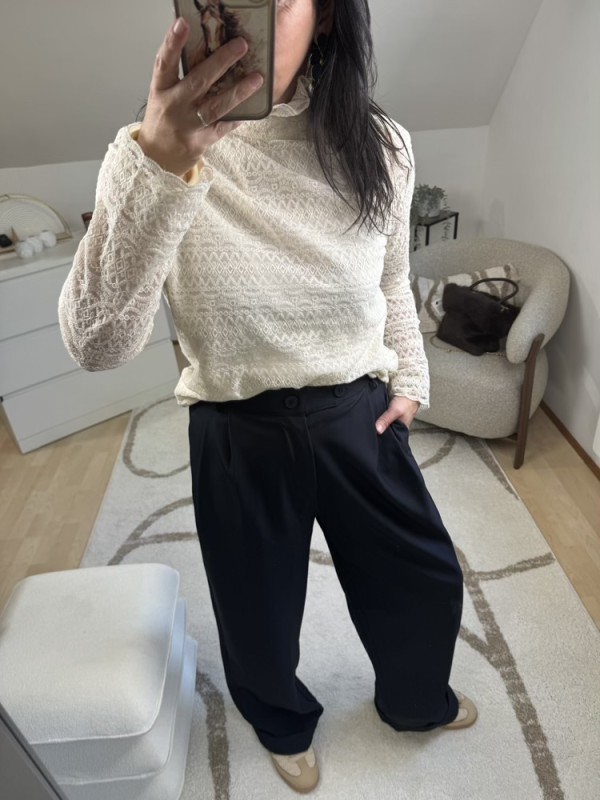 Pantalon large Choco, bordeaux et marine 