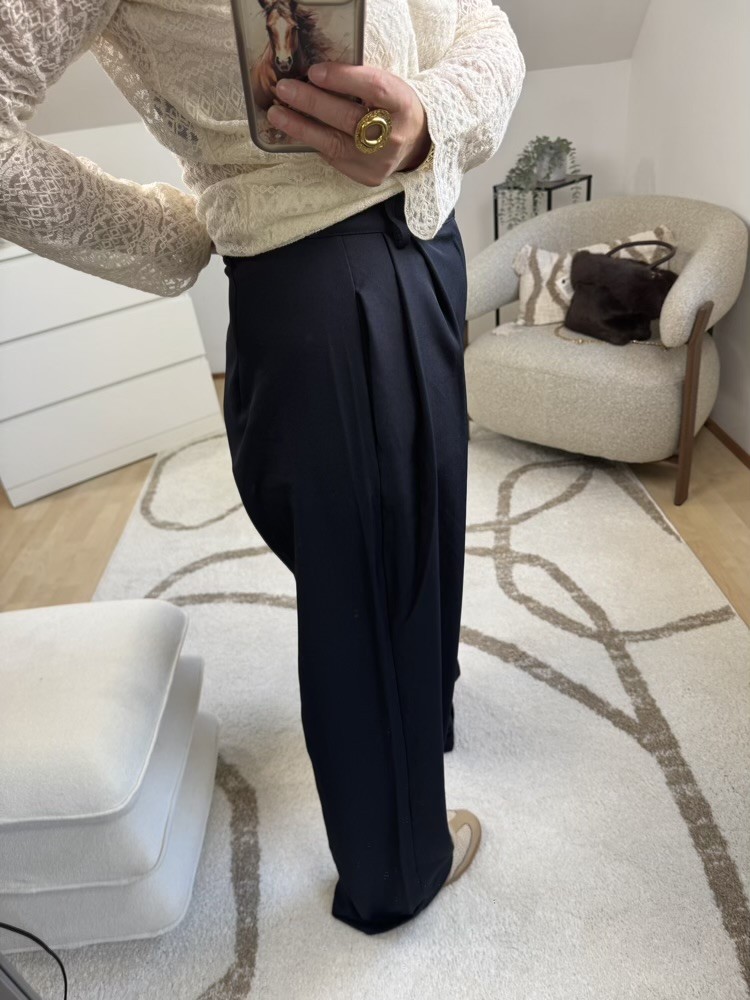 Pantalon large Choco, bordeaux et marine 