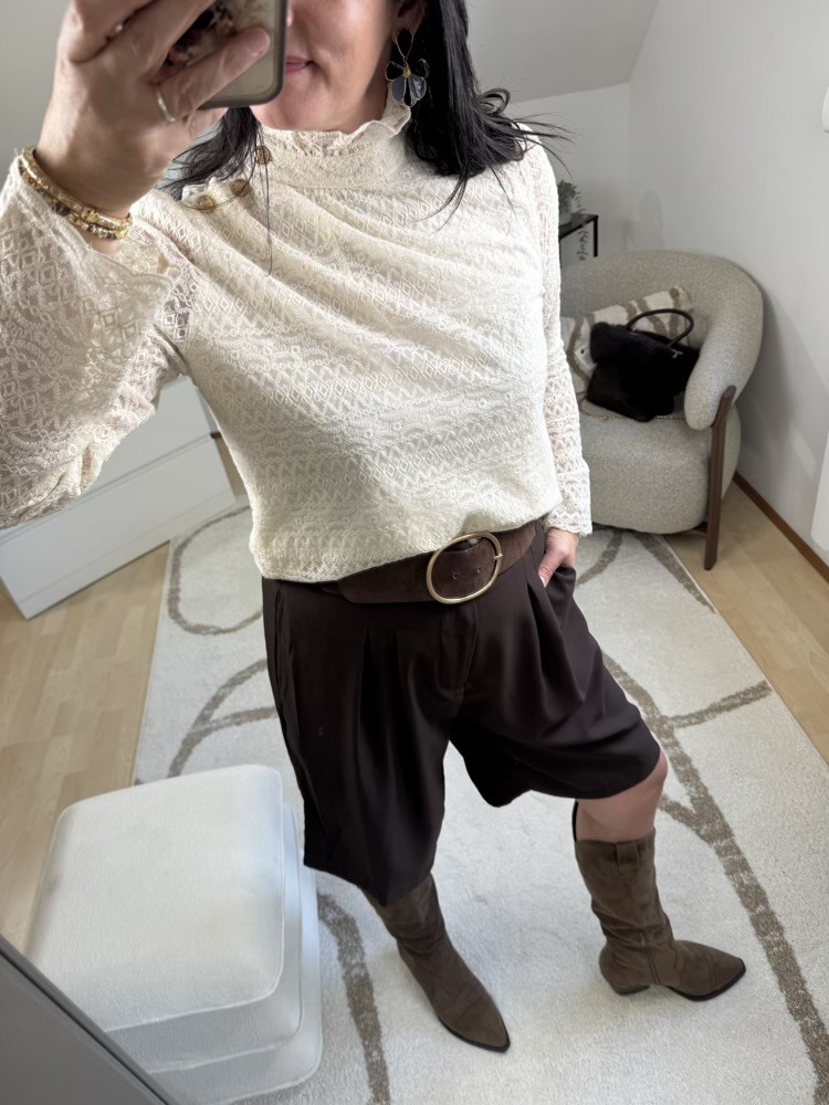 Blouse dentelle écrue 