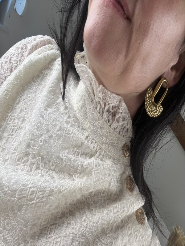 Blouse dentelle écrue 