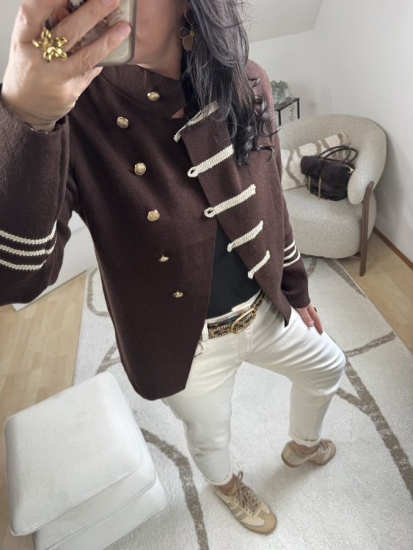 Gilet veste choco style officier 