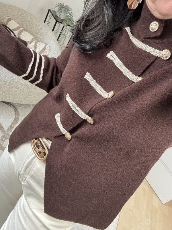 Gilet veste choco style officier 