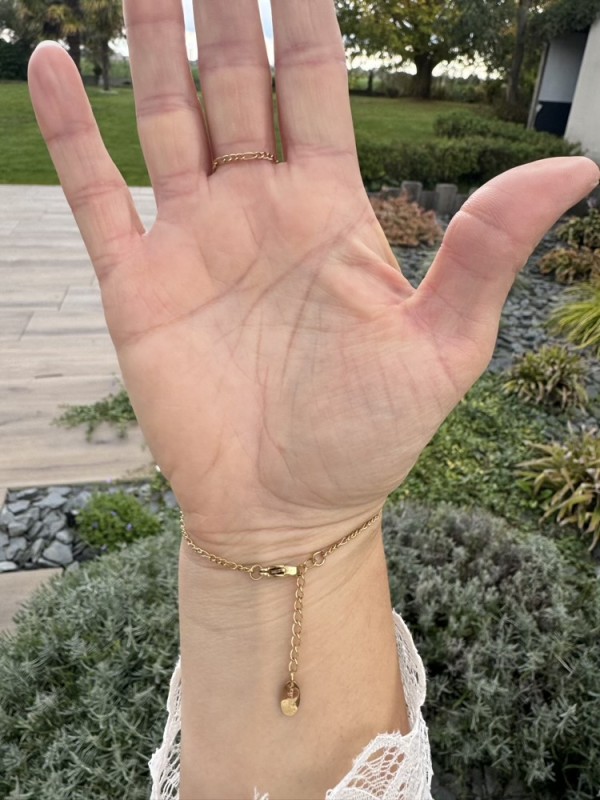 Chaine de main maille marine 